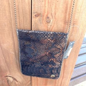 Leatherock San Diego USA Genuine Metallic Printed Leather Pouch